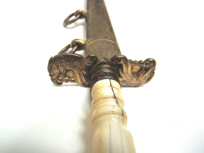 A RARE War of 1812 period U. S. Naval Officer's Dirk with EAGLE Cross Guard circa 1805-1815 — image 2